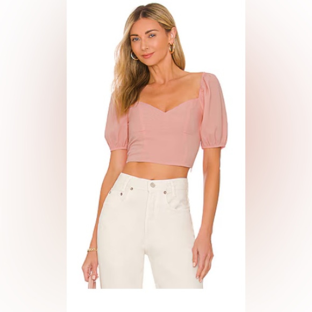 Finley Puff Sleeve Top - MORE TO COME - XS - LIGHT PINK - NEVER WORN